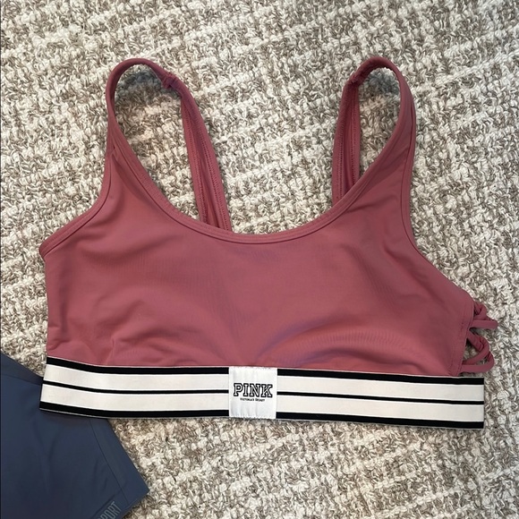 New Women's VICTORIA SECRET SPORT Set - Blue and Pink. Sz 32D/Large - Picture 3 of 7